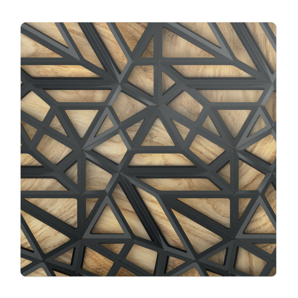 Mata na podłogę pod krzesło Geometryczny wzór 3D