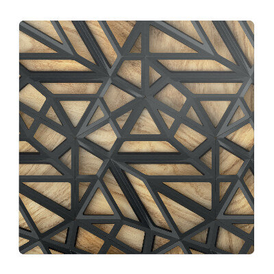 Mata na podłogę pod krzesło Geometryczny wzór 3D