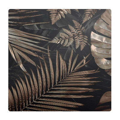 Mata na podłogę pod krzesło Liście tropikalne