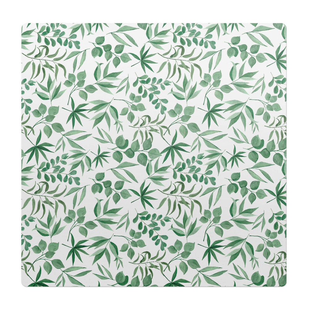 Mata pod fotel biurowy Liściasty wzór