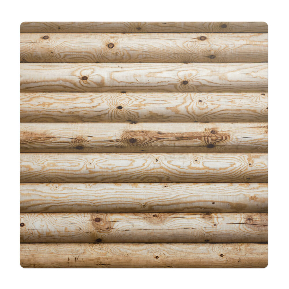 Mata pod fotel biurowy Drewniane bale w rzędzie