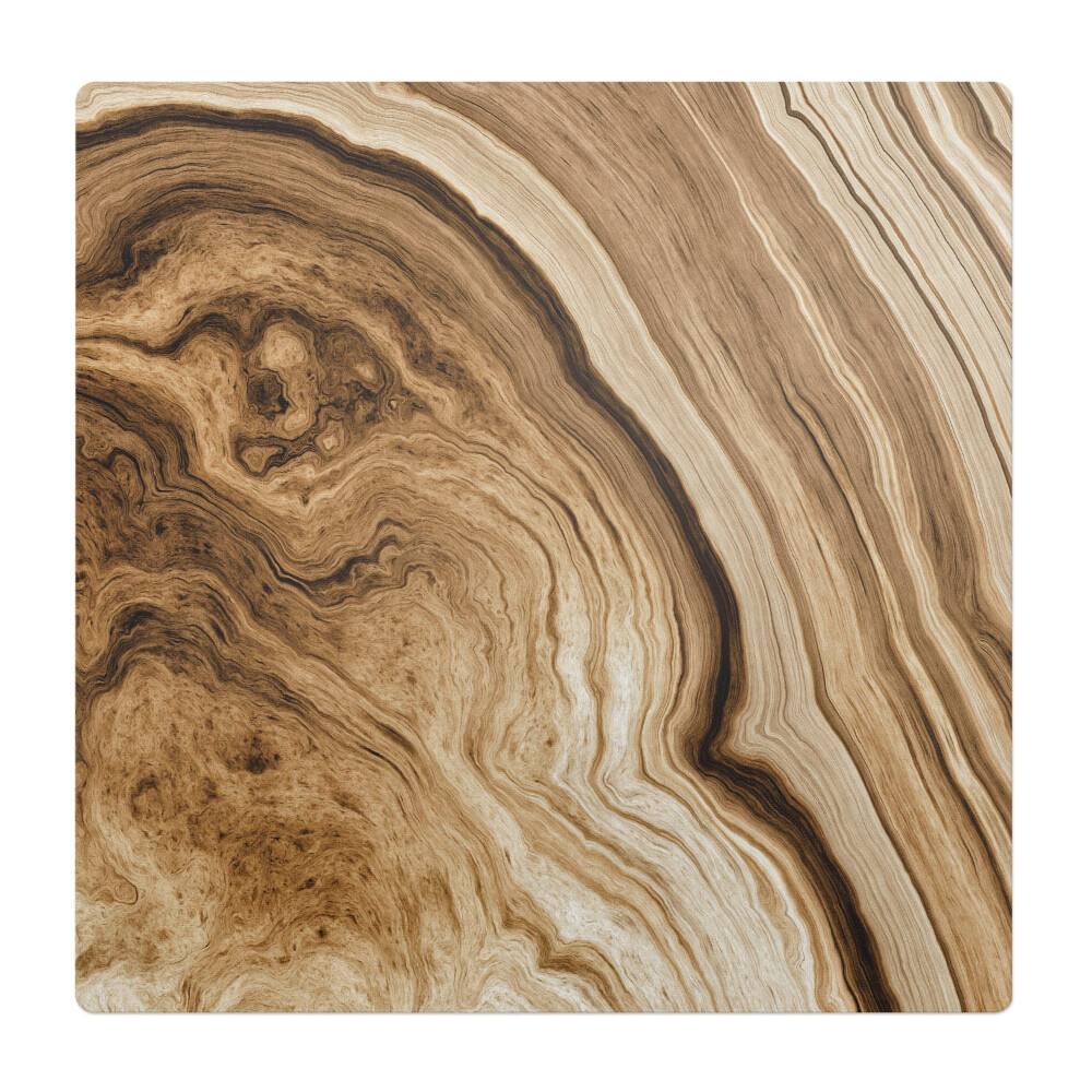 Mata pod fotel biurowy Drewniane fale