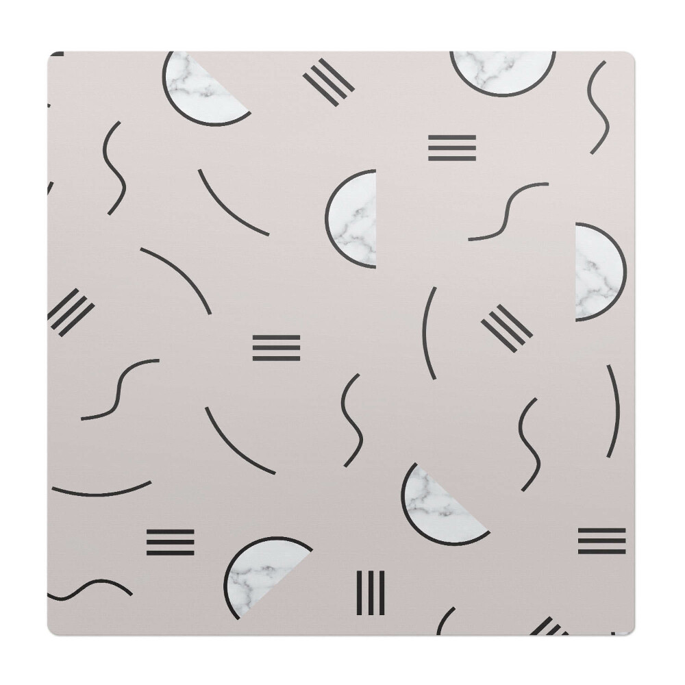 Mata na podłogę pod krzesło Geometryczny wzór