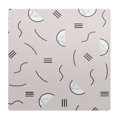 Mata na podłogę pod krzesło Geometryczny wzór