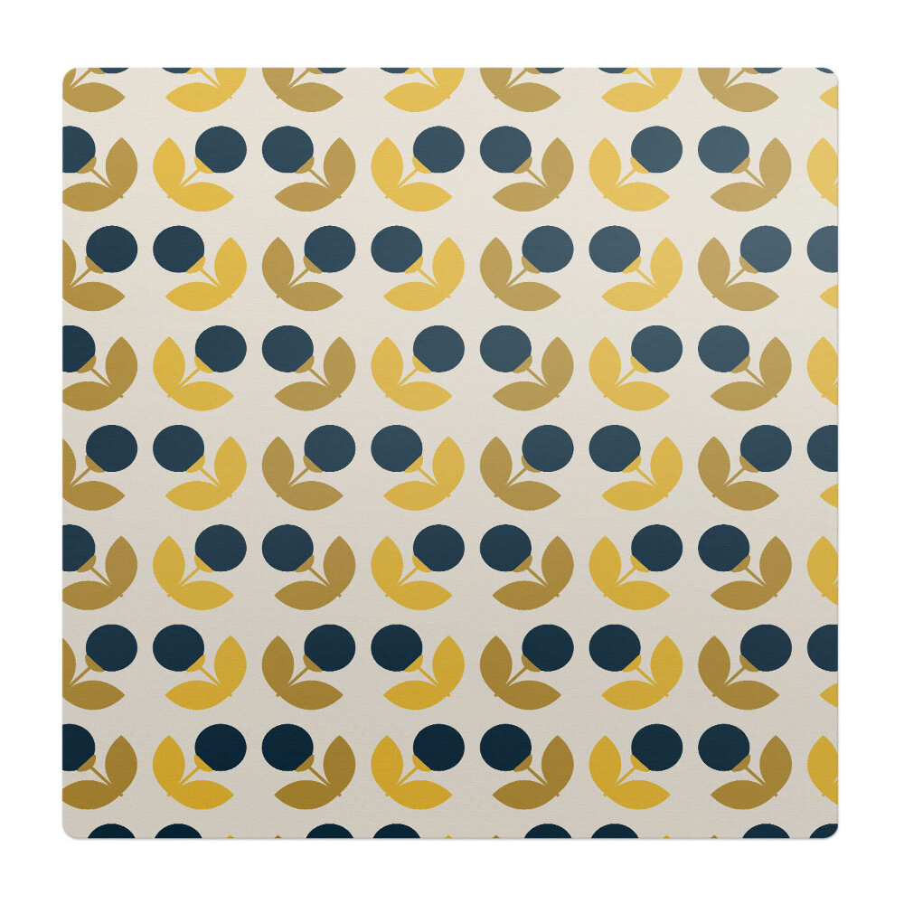 Mata pod fotel ochrona paneli Geometryczny wzór kwiatowy