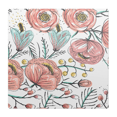 Podkładka pod krzesło Kwiatowy wzór retro