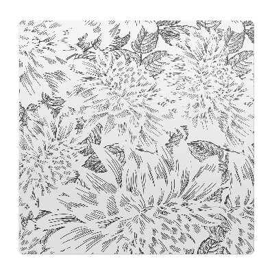 Podkładka pod krzesło obrotowe Kwiatowy szkic liści