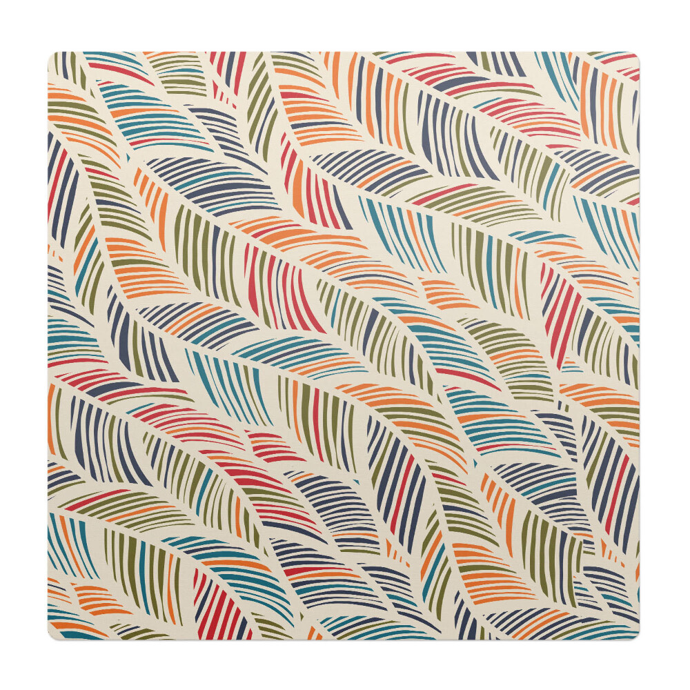 Podkładka pod krzesło obrotowe Kolorowe liście retro