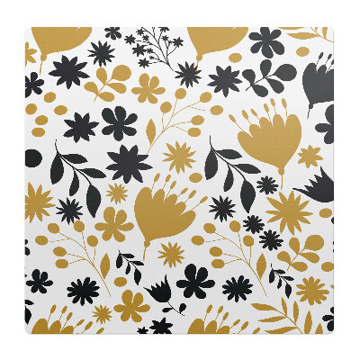 Mata pod fotel ochrona paneli Kwiatowy wzór retro