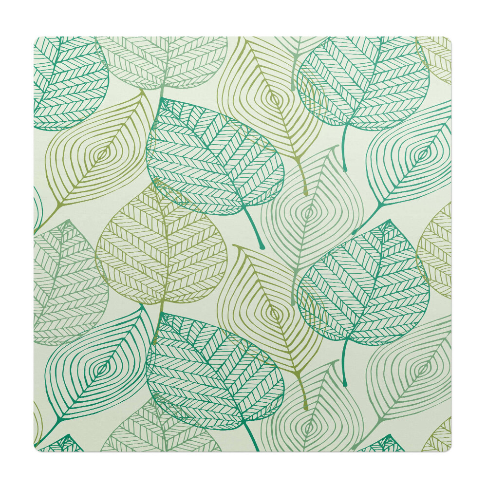 Podkładka pod krzesło obrotowe Liście we wzory