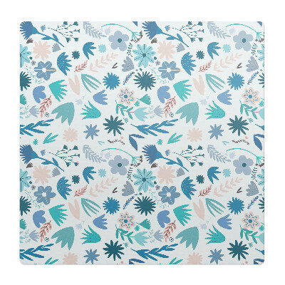 Mata na podłogę pod krzesło Kwiatowy wzór retro