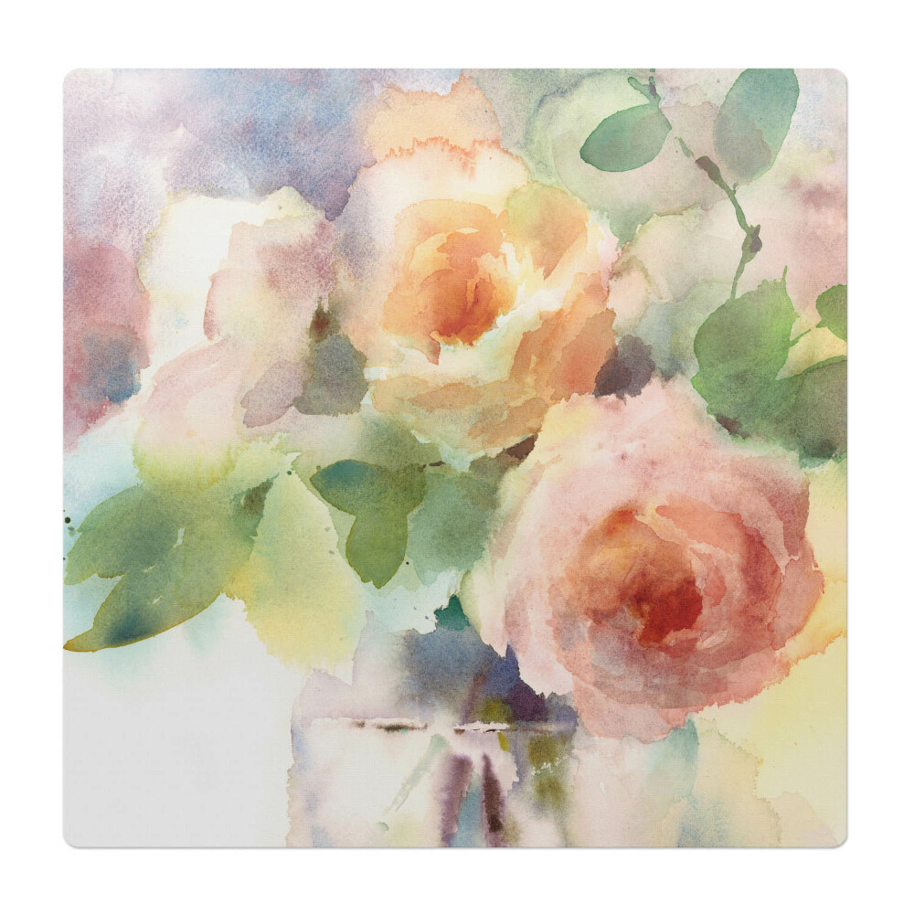 Podkładka pod krzesło obrotowe Akwarelowe kwiaty