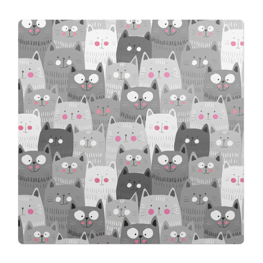 Mata pod fotel ochrona paneli Urocze koty wzór