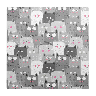 Mata pod fotel ochrona paneli Urocze koty wzór