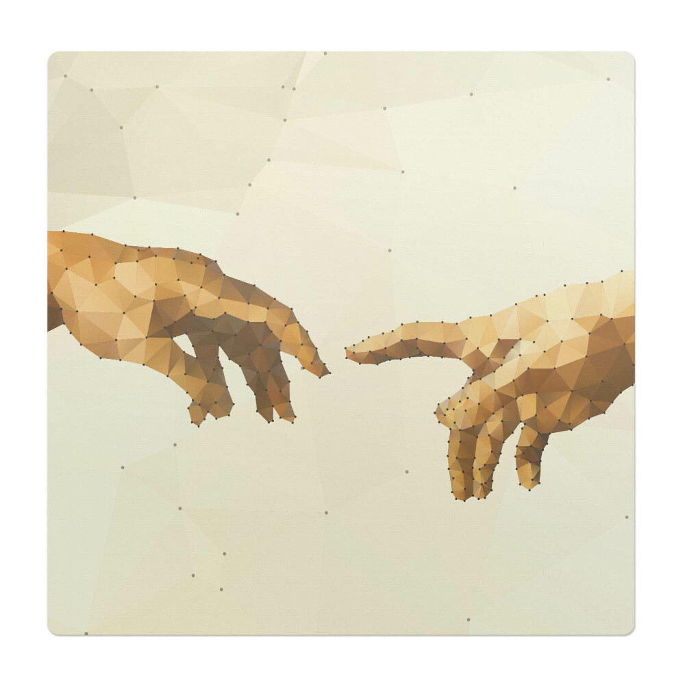 Podkładka pod krzesło obrotowe Geometryczne dłonie