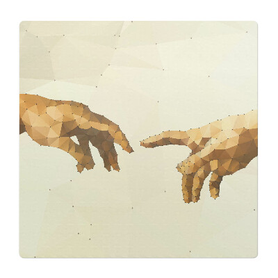 Podkładka pod krzesło obrotowe Geometryczne dłonie