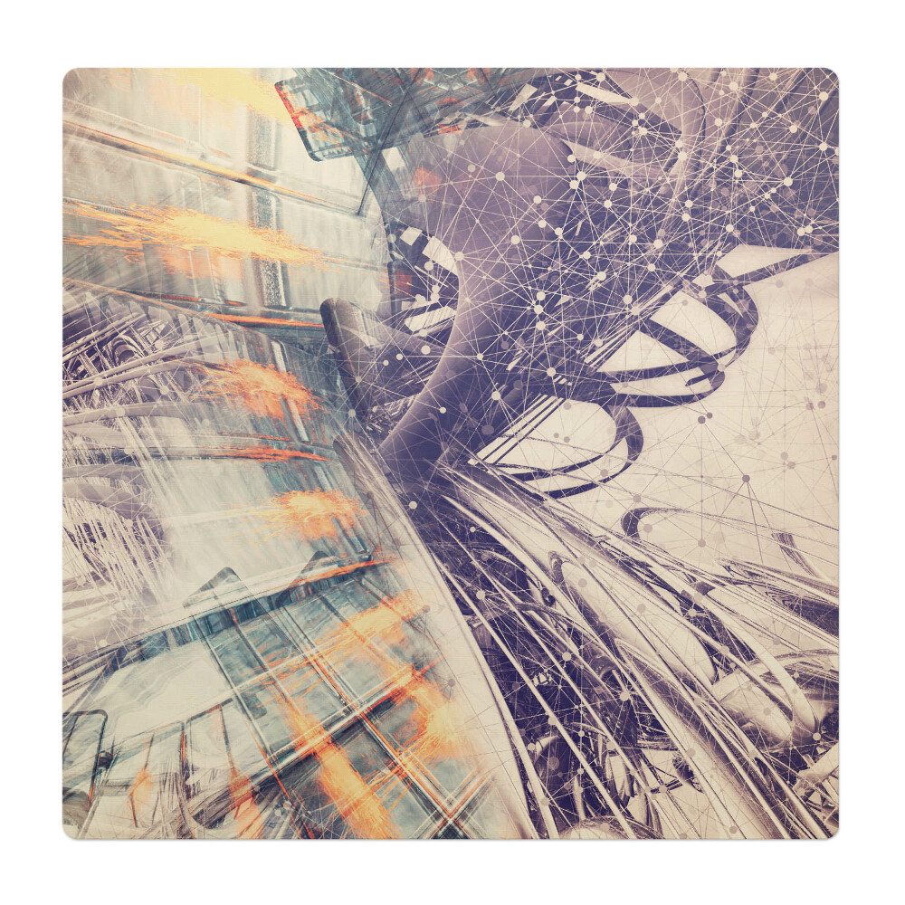 Mata na podłogę pod krzesło Abstrakcyjna sieć linii