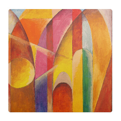 Podkładka pod krzesło obrotowe Kolorowe łuki abstrakcji