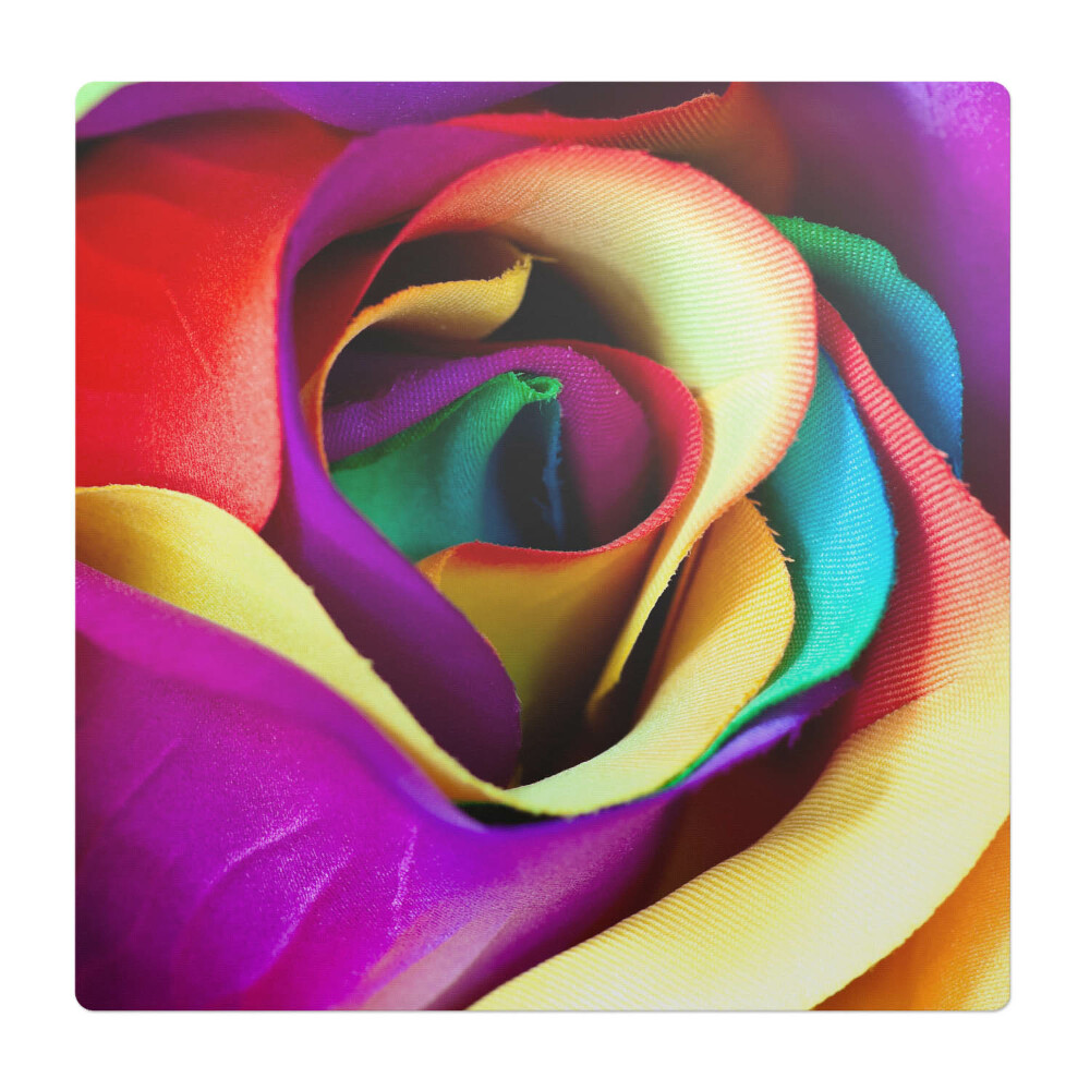 Podkładka pod krzesło Tęczowy barwny kwiat