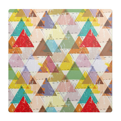 Podkładka pod krzesło obrotowe Kolorowe trójkąty retro