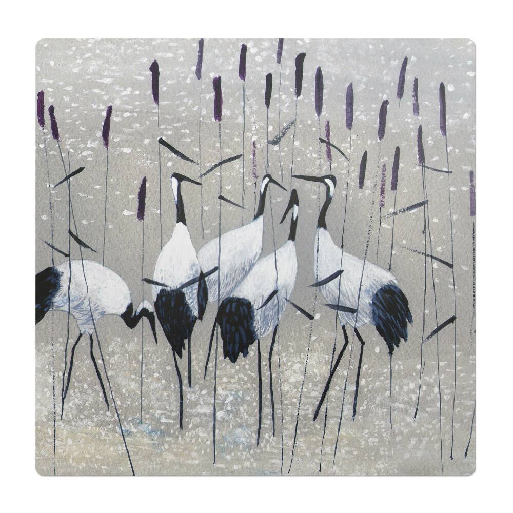 Podkładka pod krzesło obrotowe Żurawie w trzcinach