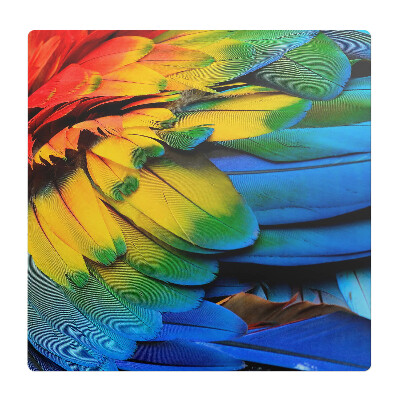 Mata pod fotel biurowy Kolorowe pióra papugi