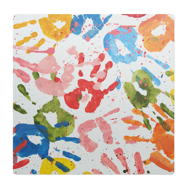 Podkładka pod fotel Kolorowe odciski dłoni