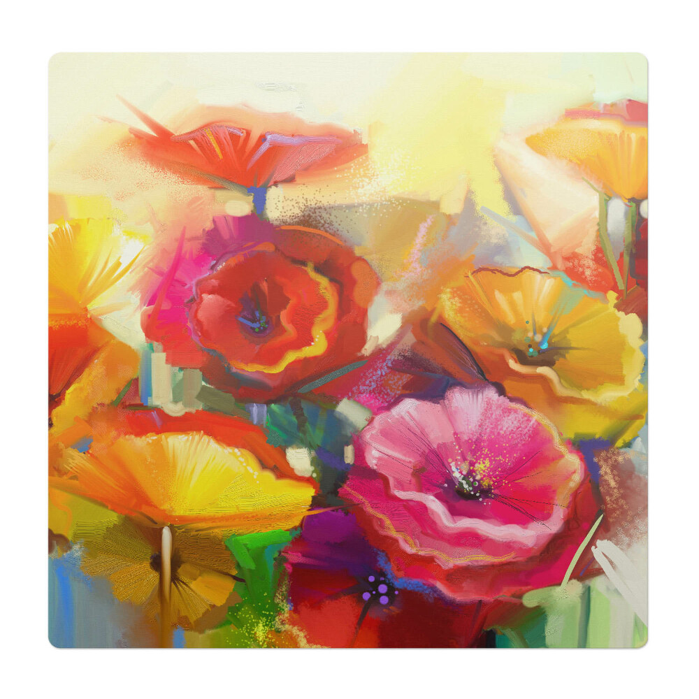 Mata na podłogę pod krzesło Kwiaty w abstrakcji