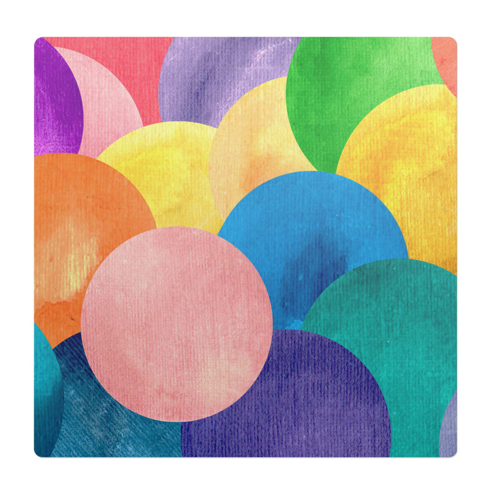 Mata pod fotel ochrona paneli Kolorowe okręgi