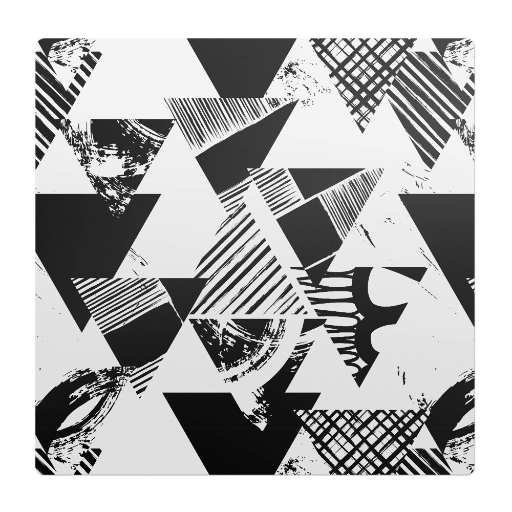 Mata na podłogę pod krzesło Abstrakcyjne trójkąty