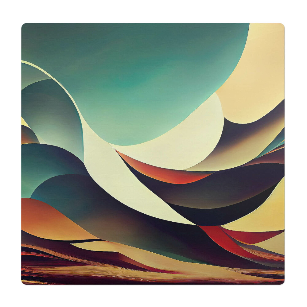 Mata pod fotel biurowy Abstrakcyjne fale