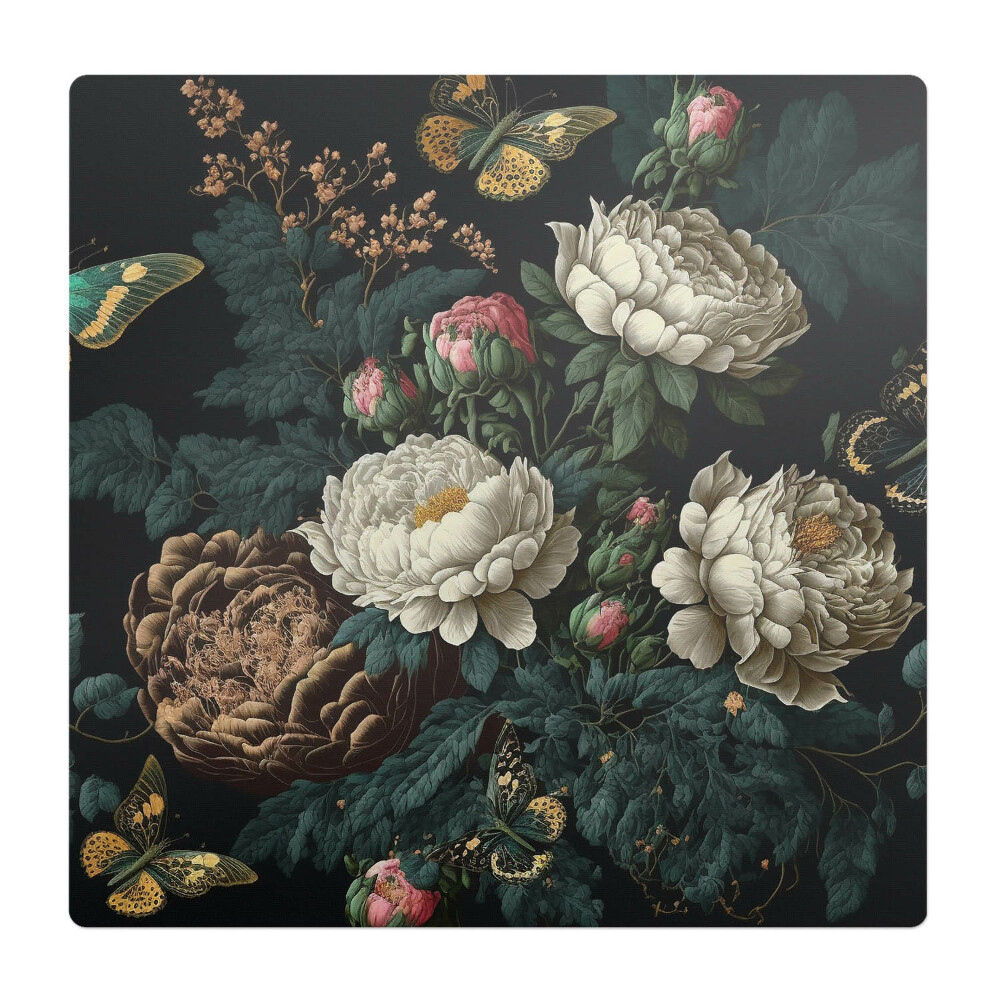 Podkładka pod krzesło Kwiaty i motyle