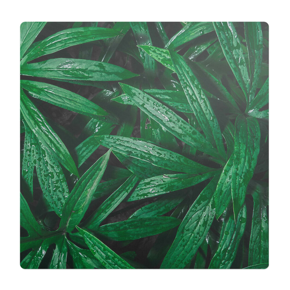 Mata pod krzesło do biura Liście w deszczu