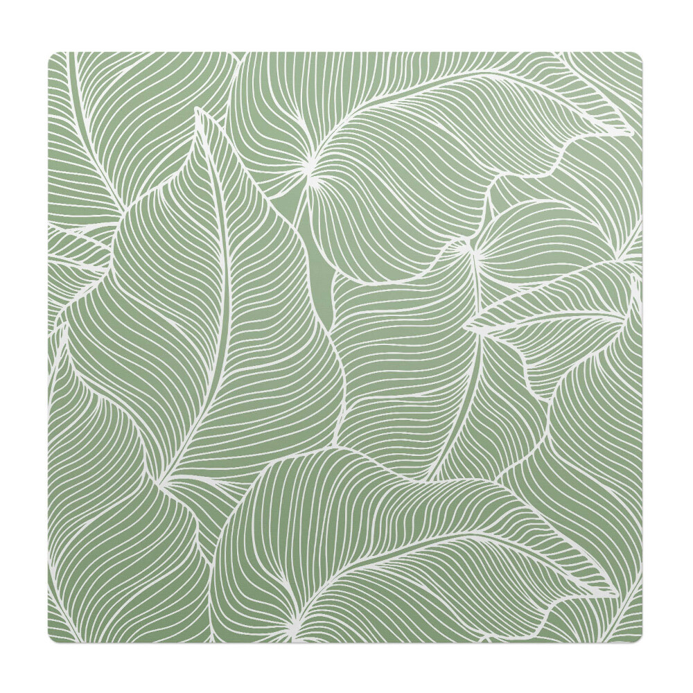 Mata pod krzesło do biura Liście z liniami