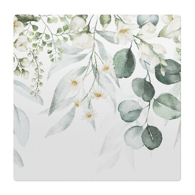 Podkładka pod krzesło obrotowe Kwiatowy wzór liści