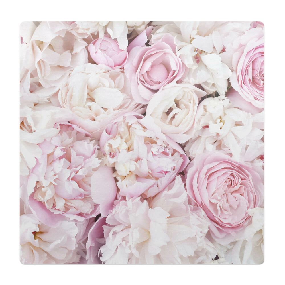 Mata pod krzesło do biura Pastelowe piwonie