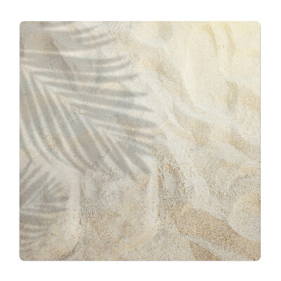 Mata pod krzesło do biura Cienie liści na piasku