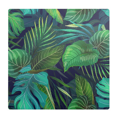 Mata na podłogę pod krzesło Tropikalne liście