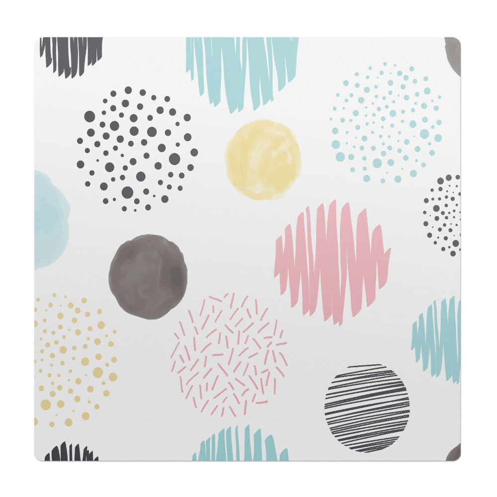 Podkładka pod krzesło obrotowe Kolorowe kółka i wzory