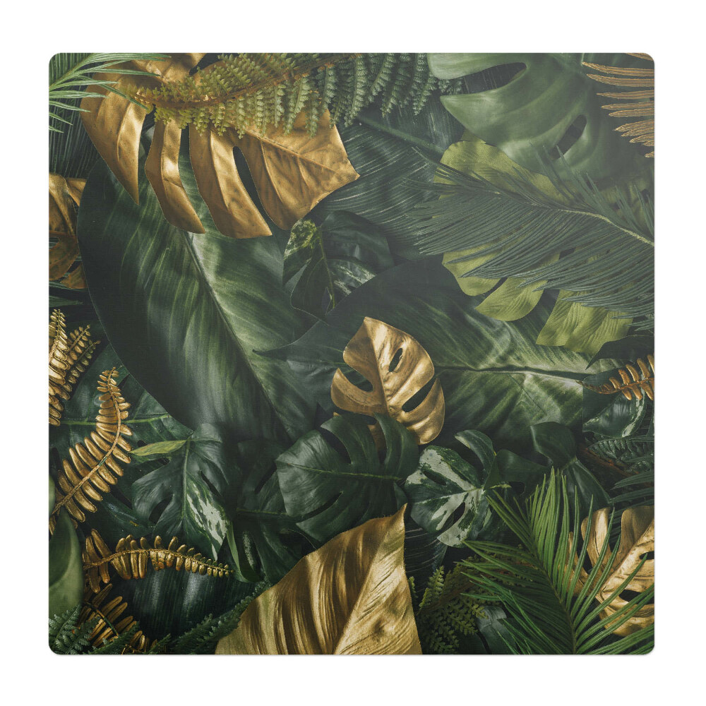 Mata na podłogę pod krzesło Liście tropikalne