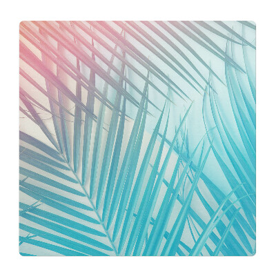 Podkładka pod krzesło obrotowe Pastelowe liście palmy