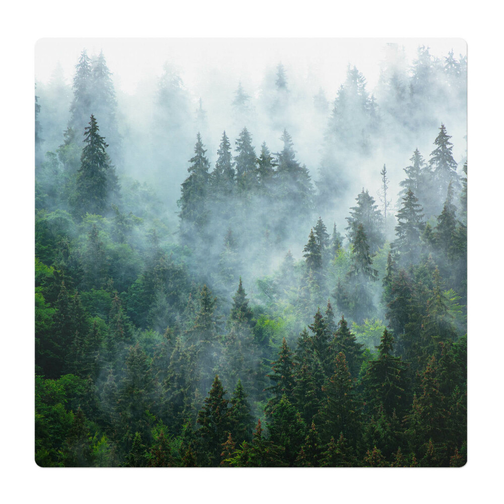Podkładka pod krzesło obrotowe Mglisty las iglasty