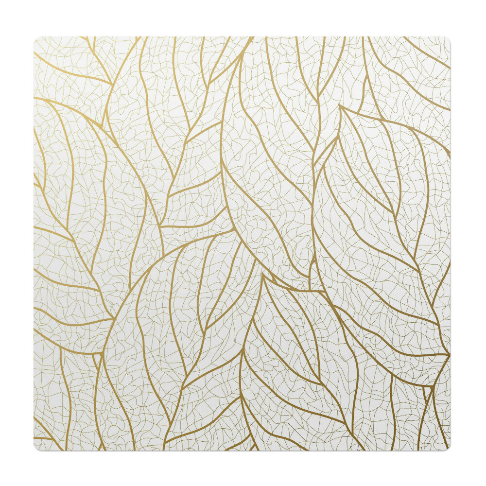 Mata na podłogę pod krzesło Liście w delikatnym wzorze