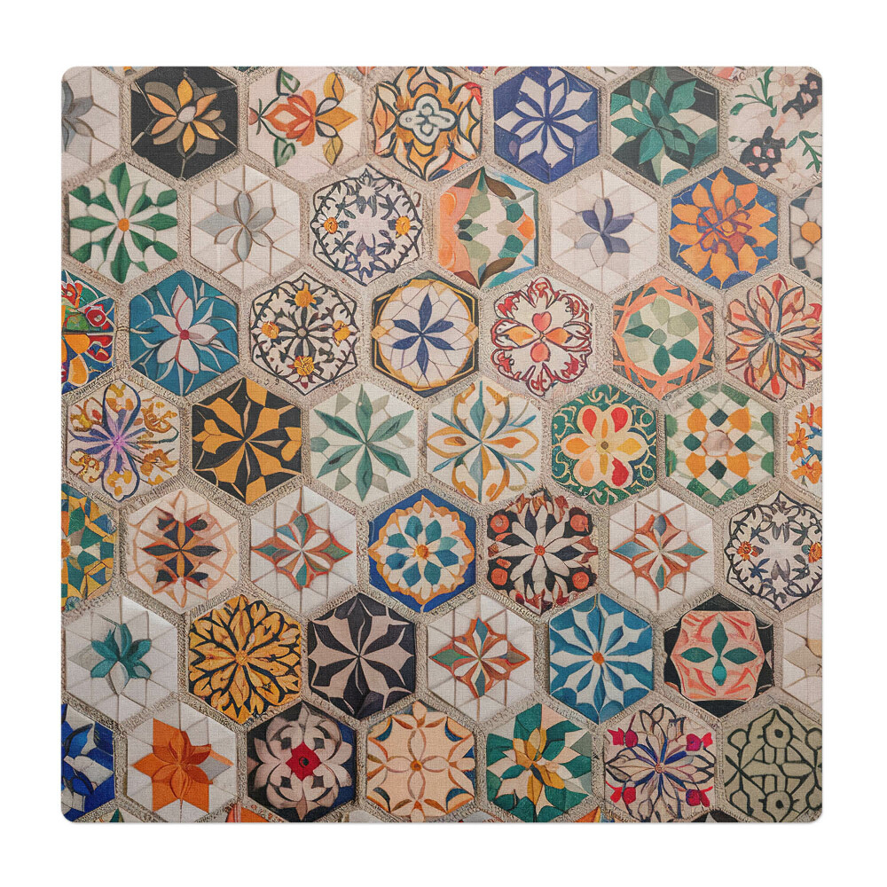 Podkładka pod krzesło obrotowe Mozaika kwiatowa