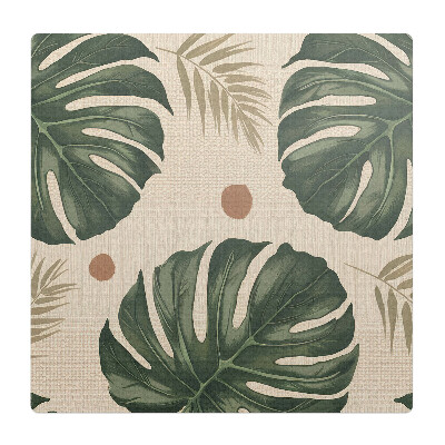 Mata pod fotel biurowy Liście tropikalne