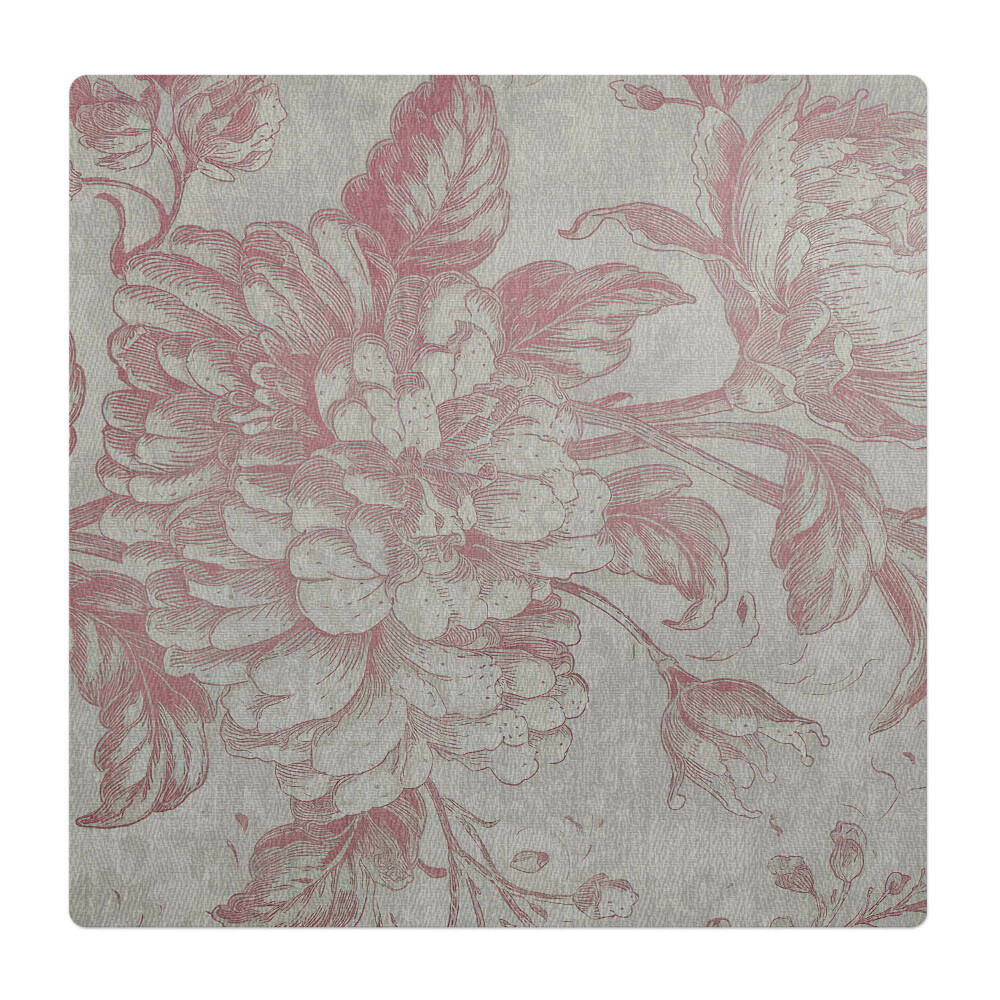 Podkładka pod krzesło obrotowe Kwiatowy ornament retro