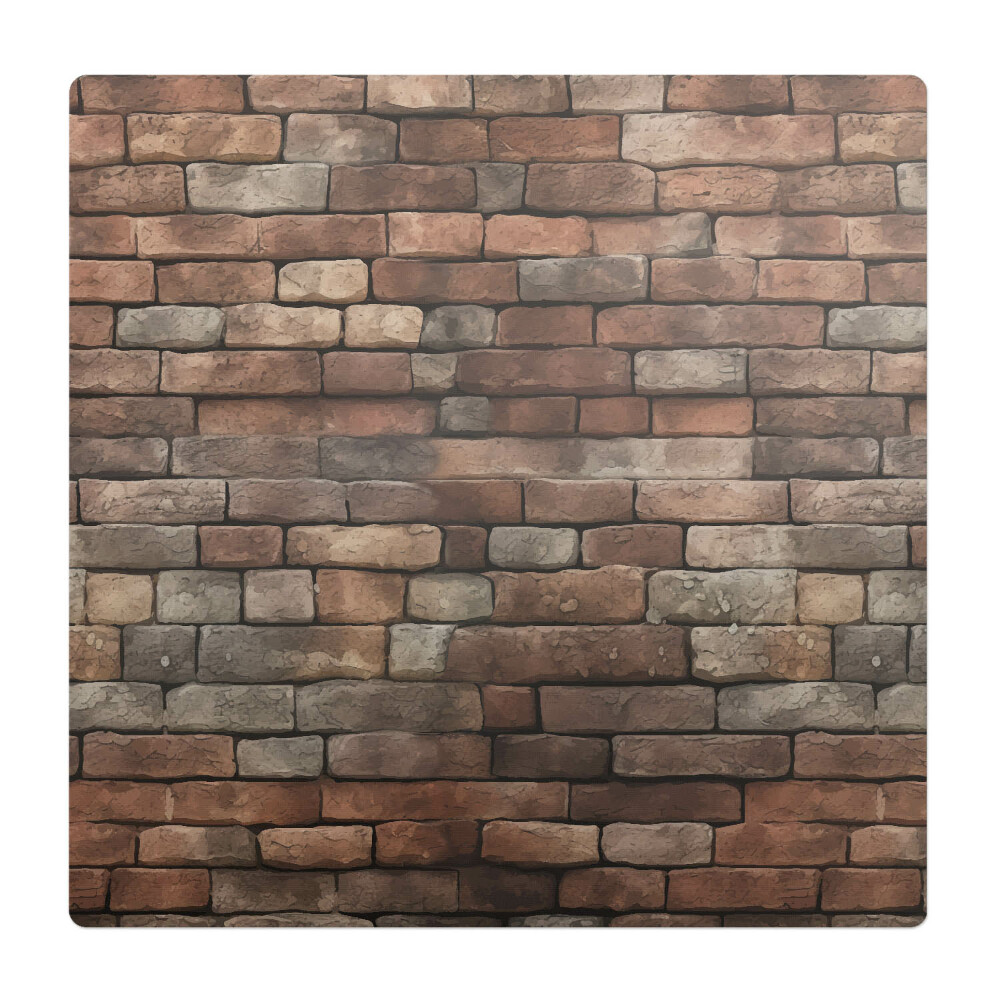 Mata pod krzesło do biura Ceglana ściana retro