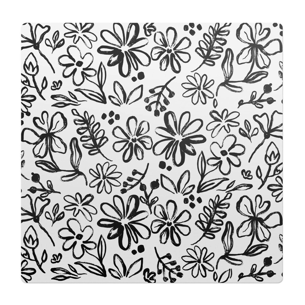 Mata na podłogę pod krzesło Kwiatowy szkic