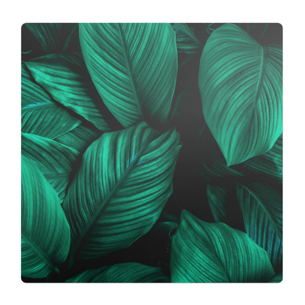 Mata na podłogę pod krzesło Liście tropikalne