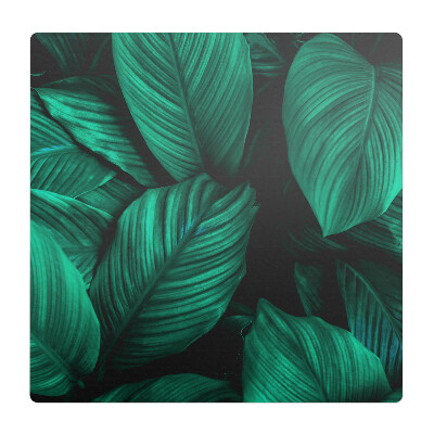 Mata na podłogę pod krzesło Liście tropikalne